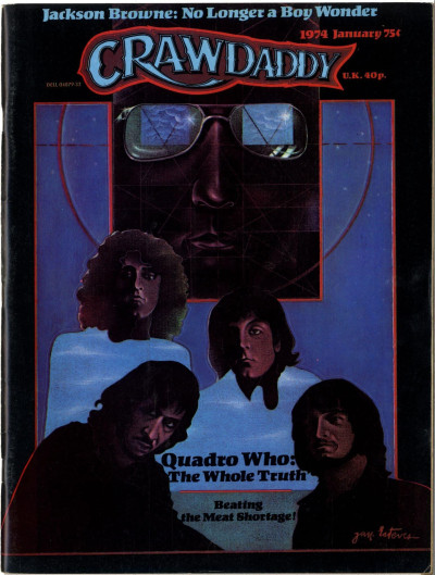 Crawdaddy Magazine January 1974 The Who Uri Geller Stomu Yamashta Lou Reed Jackson Browne