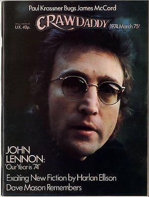 Crawdaddy Magazine March 1974 Dave Mason Genesis John Lennon Harlan Ellison Boz Scaggs Yoko Ono