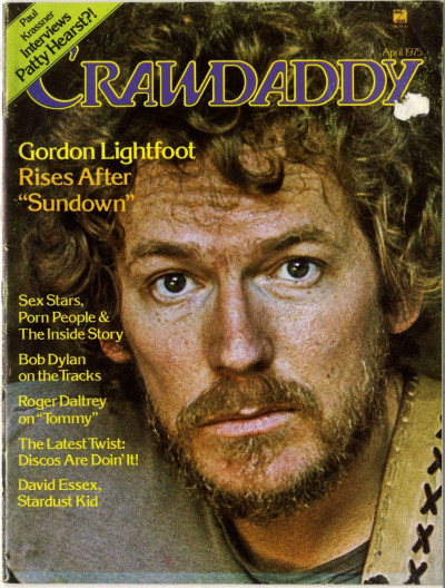 Crawdaddy Magazine April 1975 Bob Dylan Roger Daltrey Patty Hearst interview David Essex
