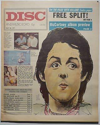 Disc & Music Echo Magazine 22 May 1971 Alice Cooper Who John Entwistle Melanie Mick Abraham