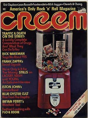 Creem Magazine September 1974 Stephen Stills Eric Clapton Mick Jagger Frank Zappa Blue Oyster Cult