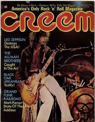 Creem Magazine September 1973 Led Zeppelin Black Oak Grand Funk Alice Cooper Allman Brothers Willie