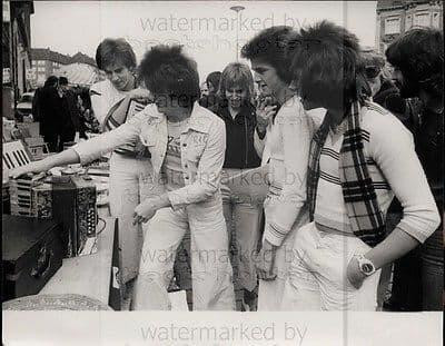 Bay City Rollers Genuine Vintage 8x10 inch B&W Photograph Rare Lab Photo No 2