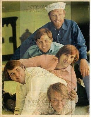 Beach Boys size approx 10X13 inch pinup poster size press cutting/clipping 1967