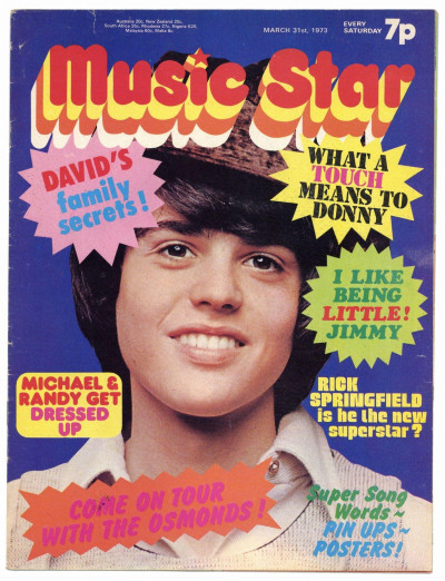 Music Star Magazine 31 March 1973 David Bowie Slade Jermaine Michael Jackson Osmonds David Cassidy