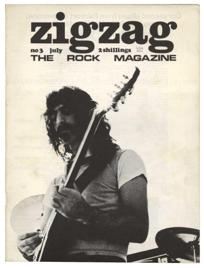 Zigzag Magazine No 3 July 1969 Frank Zappa Jefferson Airplane Blind Faith Donovan Johnny Winter