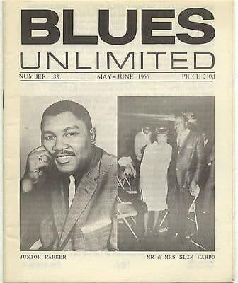Blues Unlimited Magazine No 33 May/June 1966 Charley Bradix Clarence Green Elmore Nixon Slim Harpo