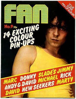 Fan Magazine No 9 April 1973 Marc Bolan Donny Osmond Michael Jackson David Cassidy Slade/Jim Lea