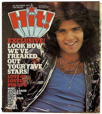 HIT Magazine 6 October 1973 David Bowie Elton John McCartney 7 pages of Marc Bolan