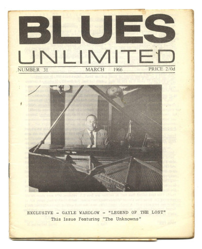 Blues Unlimited Magazine No 31 March 1966 Hop Wilson Nappy Brown Snooky Pryor Willie Cobbs Sticks