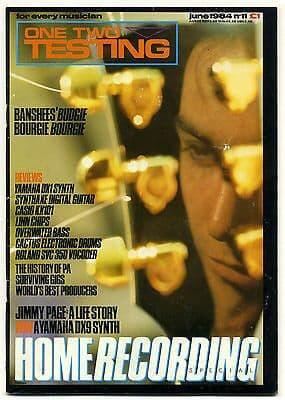 One Two Testing Magazine June 1984 Jimmy Page Led Zeppelin Brian Wilson Budgie of Siouxsie