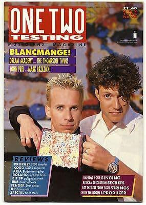 One Two Testing Magazine November 1985 Blancmange Dream Academy Big Country Mark Brzezicki John Peel