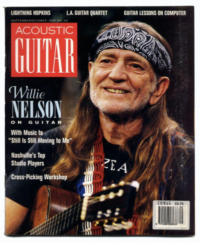 ACOUSTIC Guitar Magazine Sep/October 1994 Willie Nelson Lightning Hopkins LA Guitar Quartet