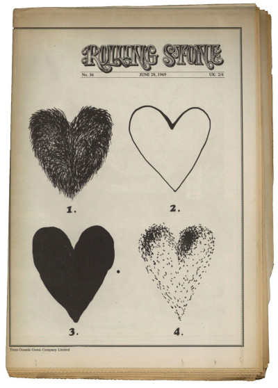 Rolling Stone Magazine No 36, June 28 1969 John Lennon Yoko Ono Blind Faith Pete Brown Country