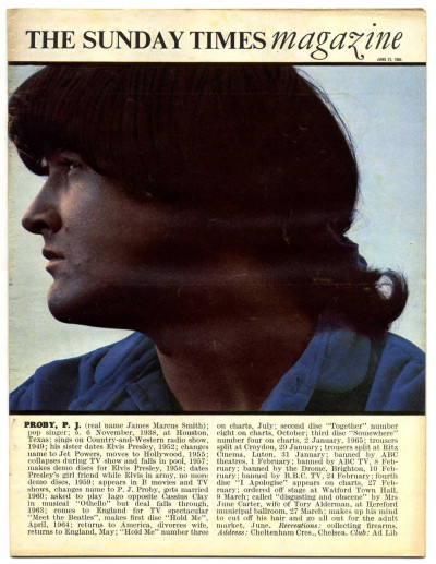 Sunday Times Magazine 27 June 1965 PJ Proby Gerald Scarfe art Scarfe's Parliament Norman Parkinson