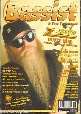 Bassist Magazine September 1996 ZZ Top Dusty Hill Jack Bruce