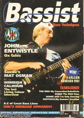 Bassist Magazine Vol 1 No 5 Mar 1995 John Entwistle The Who Suede David Bowie Chic