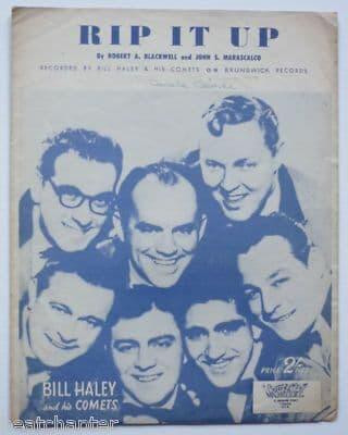 BILL HALEY Rip it up Rare Vintage Sheet Music