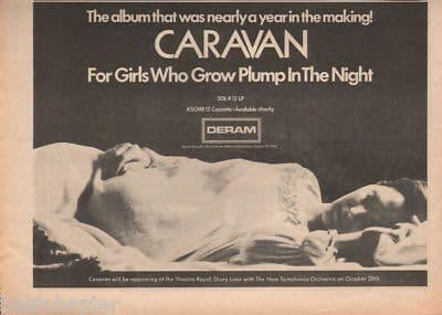 Caravan For girls who grow plump A4 Size LP 1973 vintage music press advert cutting/clipping