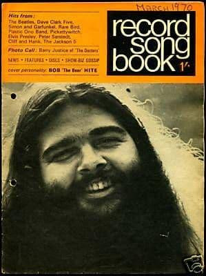 Record Song Book WORDS Magazine BOB HITE 1-4-1970