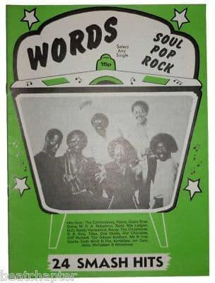 Record Song Book WORDS Magazine COMMODORES 1-9-1979