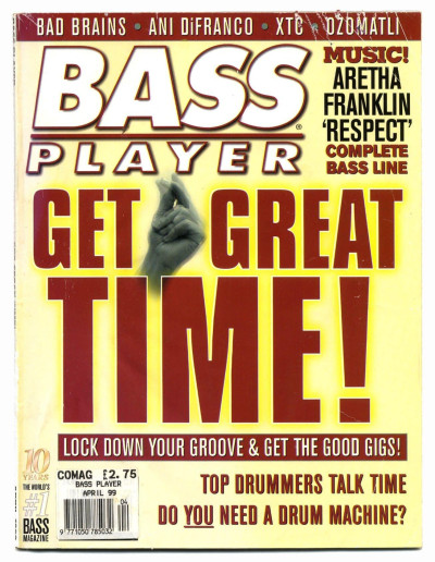 Bass Player Magazine April 1999 Bad Brains XTC Ozomatli Ani DeFranco