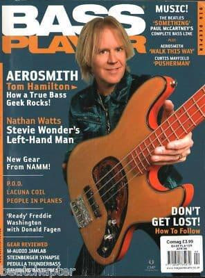 Bass Player Magazine April 2006 Aerosmith's Tom Hamilton Freddie Washingt Nathan Watts