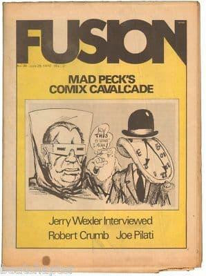 Fusion Magazine No 36 Robert Crumb Jerry Wexler Joe Pilati 1970
