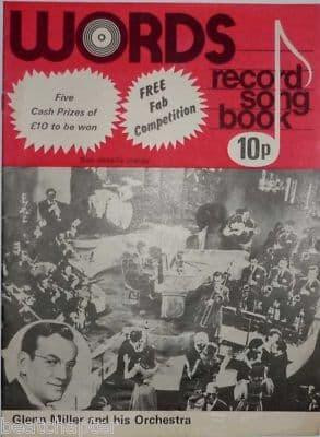 Record Song Book WORDS Magazine GLEN MILLER 1-4-1976