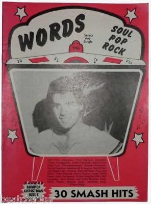 Record Song Book WORDS Magazine JOHN TRAVOLTA 1-12-1978
