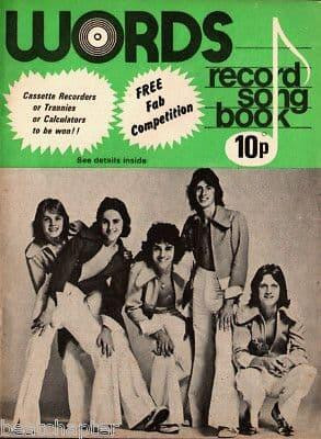 Record Song Book WORDS Magazine KENNEY 1-1-1976