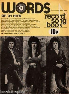 Record Song Book WORDS Magazine LEO SAYER 1-11-1975
