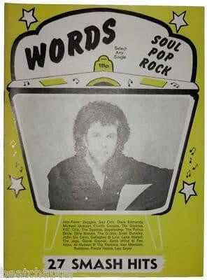 Record Song Book WORDS Magazine LEO SAYER 1-11-1979