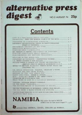ALTERNATIVE PRESS DIGEST No 2 August 1974 Rare Underground Press Counter culture Published by Magic