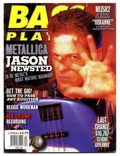 Bass Player Magazine April 1997 Metallica Jason Newsted