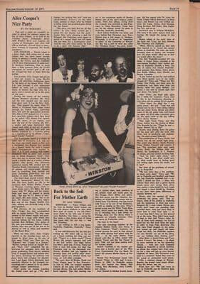 Alice Cooper Cooper's Party original Vintage Music Press article 1971