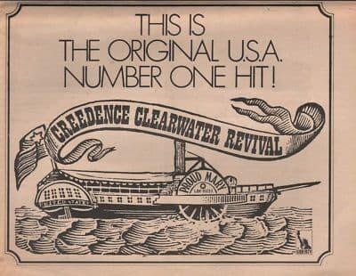 Creedence Clearwater Revival Proud Mary Poster size music press advert cutting/clipping 1969