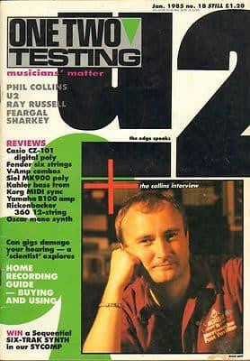 One Two Testing Magazine January 1985 U2 Phil Collins Ray Russell Feargal Sharkey