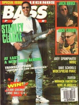 Bass Player Magazine September October 1993 Stanley Clarke Jack Bruce Joey Spampinato