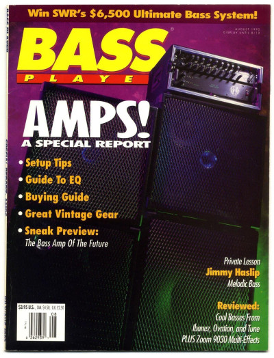 Bass Player Magazine August 1992 Jimmy Haslip Amps special report