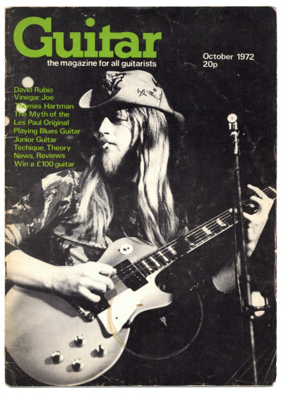 Guitar Magazine Vol 1 No 3 October 1972 Vinegar Joe David Rubio Thomas Hartman Les Paul Original