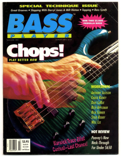 Bass Player Magazine March April 1991 Dave LaRue Will Lee Rich Appleman
