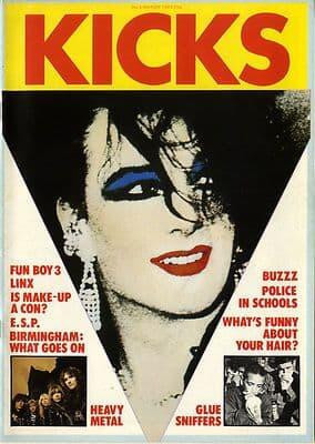 Kicks Magazine No 5 March 1982 Iron Maiden Glue Sniffing Fun Boy Three Linx Boy George ESP Motorhead