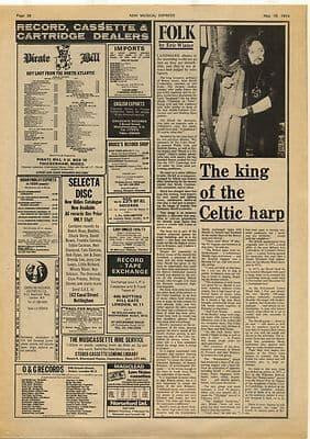 ALAN STIVELL Interview Vintage Music Press Article/cutting/clipping 1974