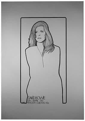 David Bowie Pre Ziggy Stardust Concert reproductionPoster published by STARZONE FAN CLUB 1982