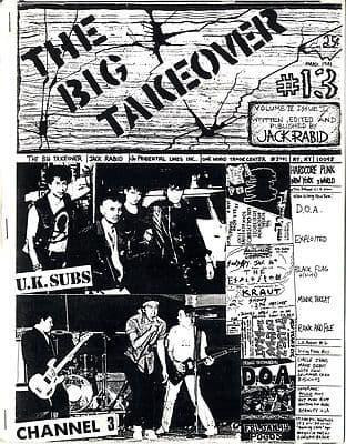 Big Takeover Magazine/Fanzine Issue No 13 UK Subs Channel 3 Exploited Minor Threat Black Flag