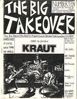 Big Takeover Magazine/Fanzine Issue No 10 Kraut UK Subs Fear Anti Nowhere League Bad Brains Punk