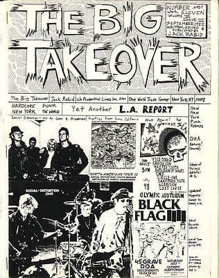 Big Takeover Magazine/Fanzine Issue No 11 Black Flag Social Distortion Chron Gen Wasted Youth