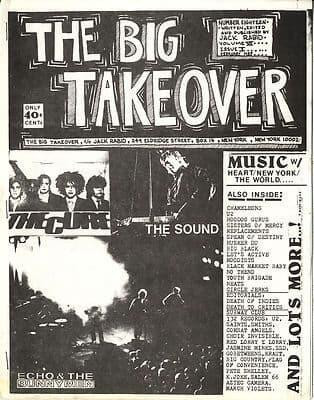 Big Takeover Magazine/Fanzine Issue No 18 The Cure Echo Bunnymen U2 The Sound Sisters of Mercy