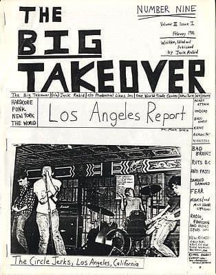 Big Takeover Magazine/Fanzine Issue No 9 Circle Jerks Damned Undead Bad Brains Ruts DC Fear